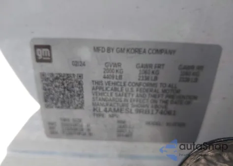 2024 Buick Encore Gx Sport Touring Awd from USA, damaged, VIN KL4AMESL9RB174061